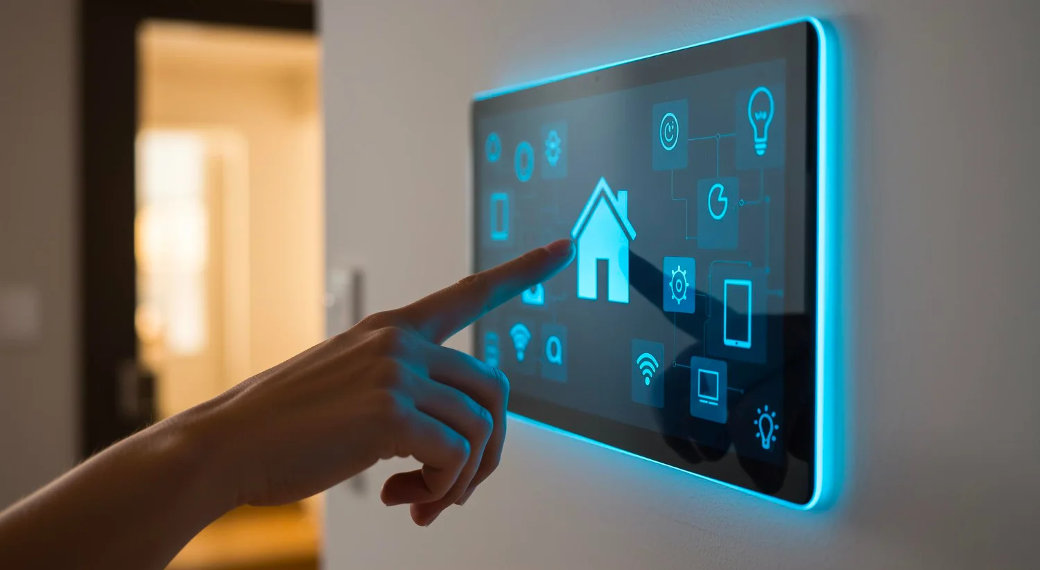 Obsługa panelu sterowania smart home w nowoczesnym inteligentnym domu